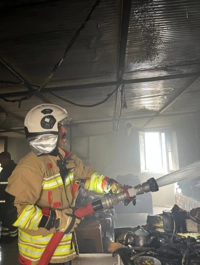 Samandağ’da ev yangını
