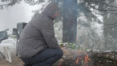 Samanlı Dağları&rsquo;nın zirvesi beyaza b&uuml;r&uuml;nd&uuml;
