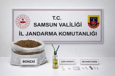 Samsun&rsquo;da 12 kilo bonzai ele ge&ccedil;irildi
