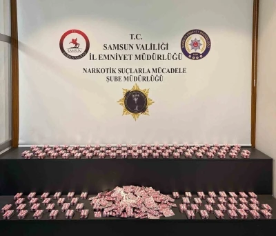 Samsun&rsquo;da 15 bin 750 adet uyuşturucu hap ele ge&ccedil;irildi
