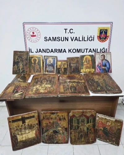 Samsun&rsquo;da 18. y&uuml;zyıla ait tablolar ele ge&ccedil;irildi: 1 g&ouml;zaltı
