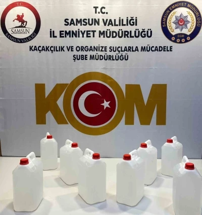 Samsun&rsquo;da 40 litre ka&ccedil;ak etil alkol ele ge&ccedil;irildi
