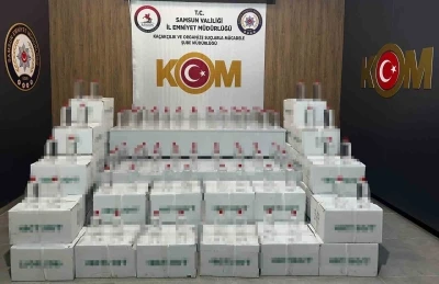 Samsun&rsquo;da 900 litre ka&ccedil;ak etil alkol ele ge&ccedil;irildi
