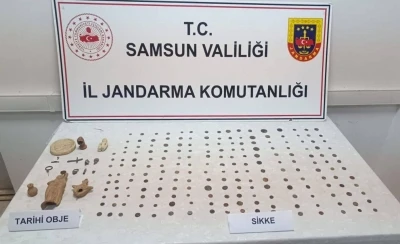 Samsun’da jandarma tarihi eser ele geçirdi
