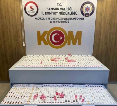 Samsun&rsquo;da ka&ccedil;ak parf&uuml;m operasyonu: 591 &uuml;r&uuml;n ele ge&ccedil;irildi
