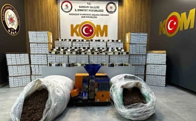 Samsun&rsquo;da ka&ccedil;ak sigara ve t&uuml;t&uuml;n operasyonu: 280 bin adet makaron, 40 bin adet sigara ele ge&ccedil;irildi
