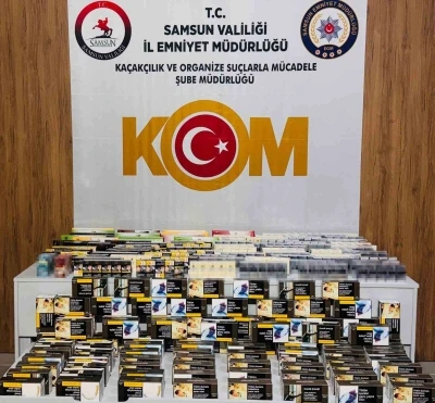 Samsun&rsquo;da ka&ccedil;ak t&uuml;t&uuml;n mam&uuml;lleri operasyonu
