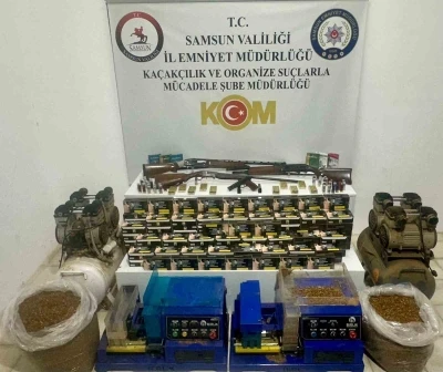 Samsun’da kaçak tütün mamülleri ve silah operasyonu: 1 gözaltı
