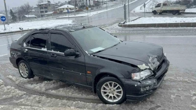 Samsun&rsquo;da kavşakta kaza: 1 yaralı
