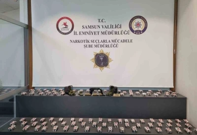 Samsun’da narkotik operasyonu: 5 bin 516 sentetik ecza ele geçirildi

