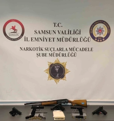 Samsun’da narkotik operasyonu: Silah ve uyuşturucu ele geçirildi
