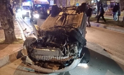Samsun’da otomobil takla attı: 1 yaralı
