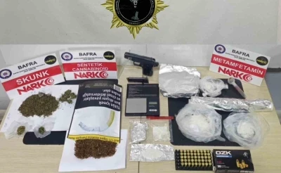 Samsun’da uyuşturucu ve silah ele geçirildi
