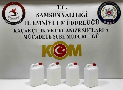 Samsun&rsquo;da yılbaşı &ouml;ncesi ka&ccedil;ak alkol operasyonu
