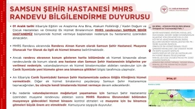 Samsun Şehir Hastanesi randevularında &quot;hizmet binası karışıklığı&quot;na dikkat
