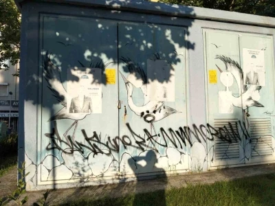 Sanatla g&uuml;zelleştirilen trafolar vandalların hedefi oldu
