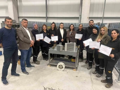 Sanayide kadın gücü: Çorum’da 15 kadın kaynakçı sertifikalarını aldı
