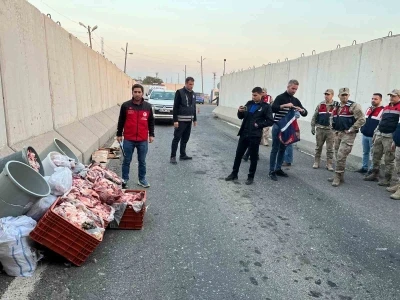 Şanlıurfa’da 1 ton kaçak et ele geçirildi
