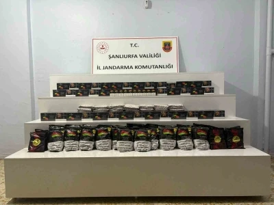 Şanlıurfa&rsquo;da 82 kilo ka&ccedil;ak nargile t&uuml;t&uuml;n&uuml; ele ge&ccedil;irildi
