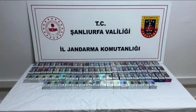 Şanlıurfa’da durdurulan araçta 84 paket kaçak sigara ele geçirildi
