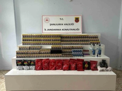 Şanlıurfa&rsquo;da ka&ccedil;ak t&uuml;t&uuml;n ve alkol operasyonu