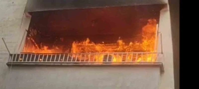 Şanlıurfa’da korkutan yangın: Apartman dairesi alev alev yandı
