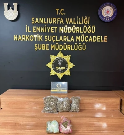 Şanlıurfa&rsquo;da uyuşturucu operasyonu:2 g&ouml;zaltı
