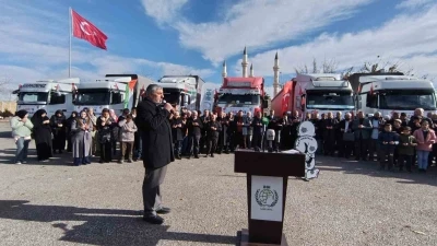 Şanlıurfa&rsquo;dan Gazze&rsquo;ye 6 tır insani yardım malzemesi g&ouml;nderildi
