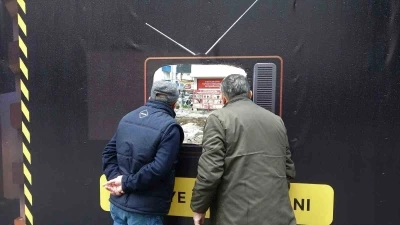 Şantiye meraklılarına &ouml;zel tasarım: Ordu&rsquo;da televizyon şeklinde izleme alanı
