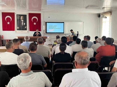 Sarıgöl’de muhtarlarla orman yangınları toplantısı yapıldı

