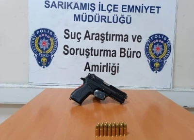 Sarıkamış’ta silah ele geçirildi
