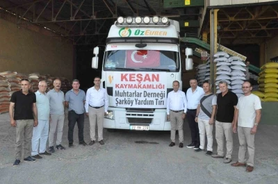 Şarköy’deki yangında zarar gören üreticilere yem yardımı
