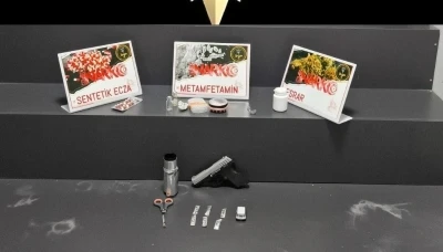 Satışa hazır uyuşturucularla yakalandı
