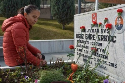 Şehit eşinden duygulandıran s&ouml;zler: "Burası benim damsız evim"