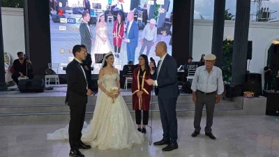 Şehit kızı mutluluğa &rsquo;evet&rsquo; dedi
