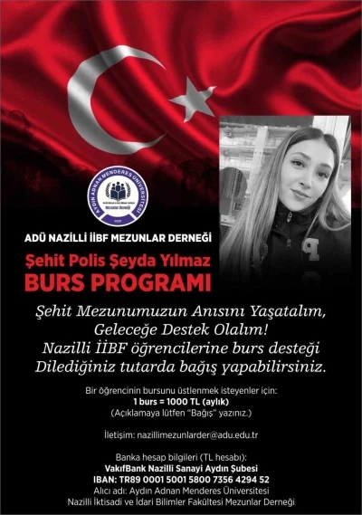 Şehit Polis Şeyda Yılmaz’ın adı burs programıyla yaşatılacak
