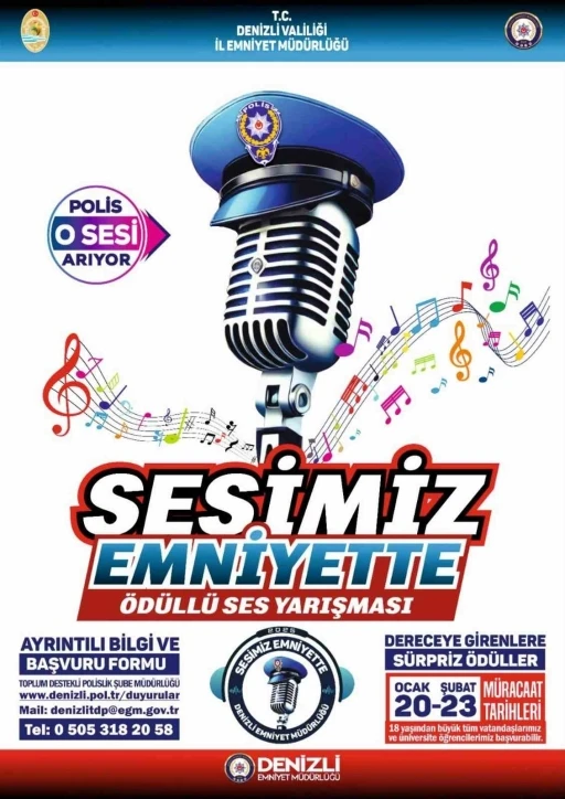 &lsquo;Sesimiz Emniyette&rsquo; ses yarışması başladı
