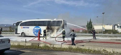 Seydikemer&rsquo;de otob&uuml;s yangını
