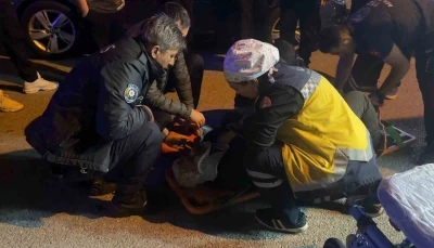 Seyir halindeyken motosikletiyle düşen şahıs yaralandı
