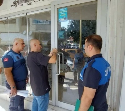 Siirt’te kaldırımı işgal eden iş yeri faaliyetten men edildi
