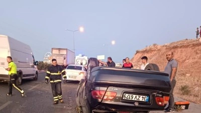 Siirt’te otomobil takla attı! Bir kişi yaralandı