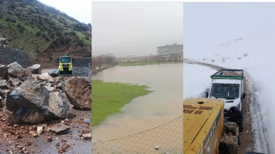 Siirt&rsquo;te Yağışlar Hayatı Durdurdu: K&ouml;y Yolları Kapandı, Ara&ccedil;lar Mahsur Kaldı