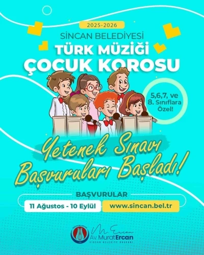 Sincan Belediyesi, Türk Müziği Çocuk Korosu’nu kuruyor
