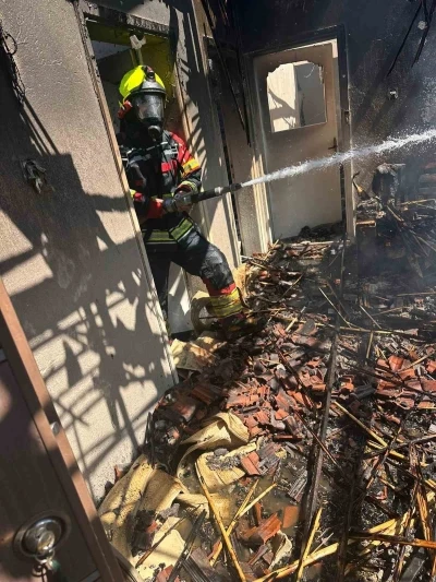 Sındırgı’da ev yangını korkuttu
