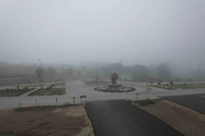 Sındırgı sis altında kayboldu
