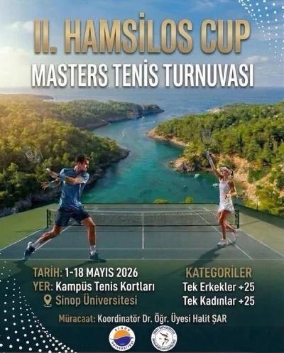 Sinop&rsquo;ta 2. Hamsilos cup tenis turnuvası başlıyor
