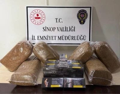 Sinop’ta 30 kilo tütün ve 3 bin makaron ele geçirildi
