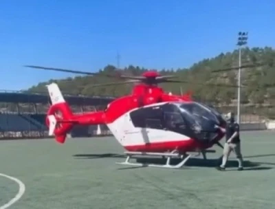 Sinop’ta ambulans helikopter yeni doğan bebek için havalandı

