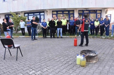 Sinop’ta emniyet personeline yangın tatbikatı

