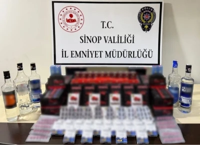 Sinop’ta kaçak içki ve cinsel içerikli ürün operasyonu: 1 gözaltı
